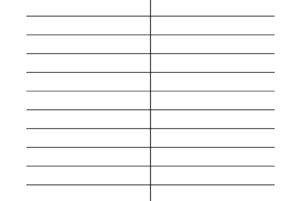 Two columns with space for two titles with a thumbs up next to the pros on the left and a thumbs down next to the cons on the right.